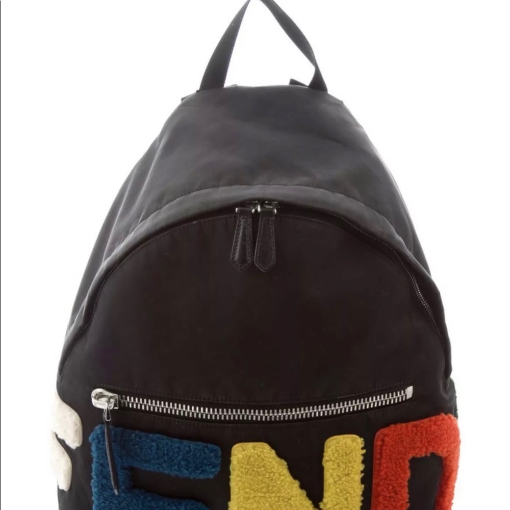Fendi Shearling & Fur Patchwork Backpack - image 4